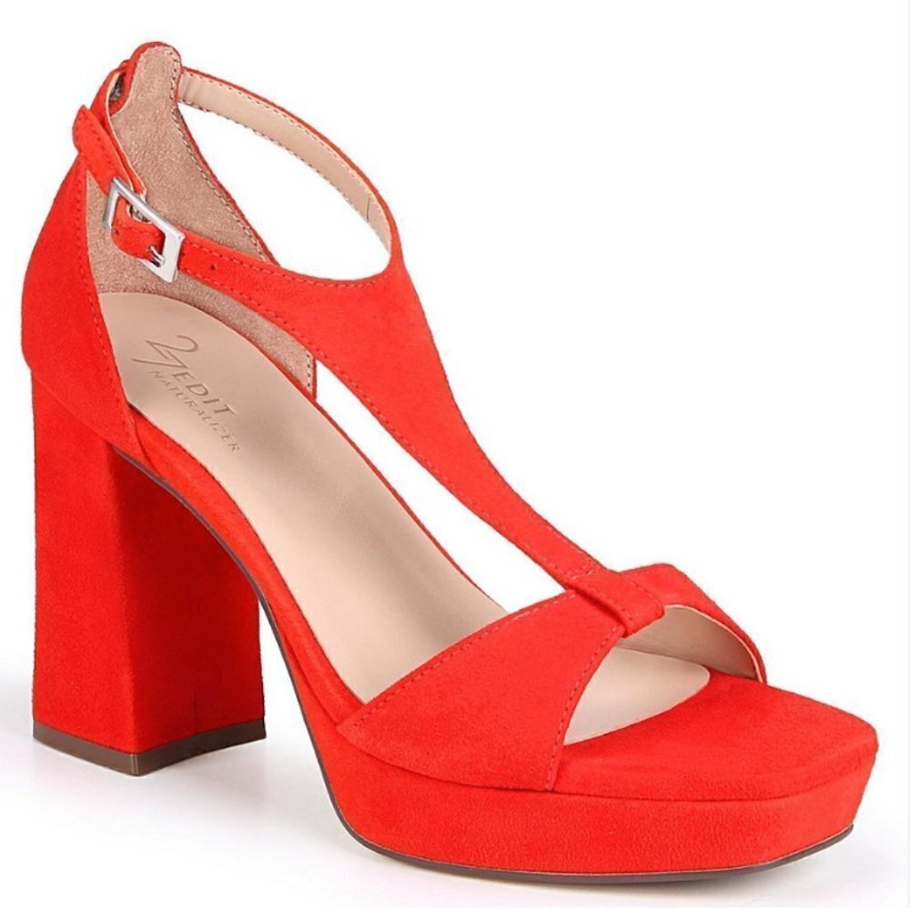 27 EDIT NATURALIZER Jae T-strap Sandal In Retro Poppy
